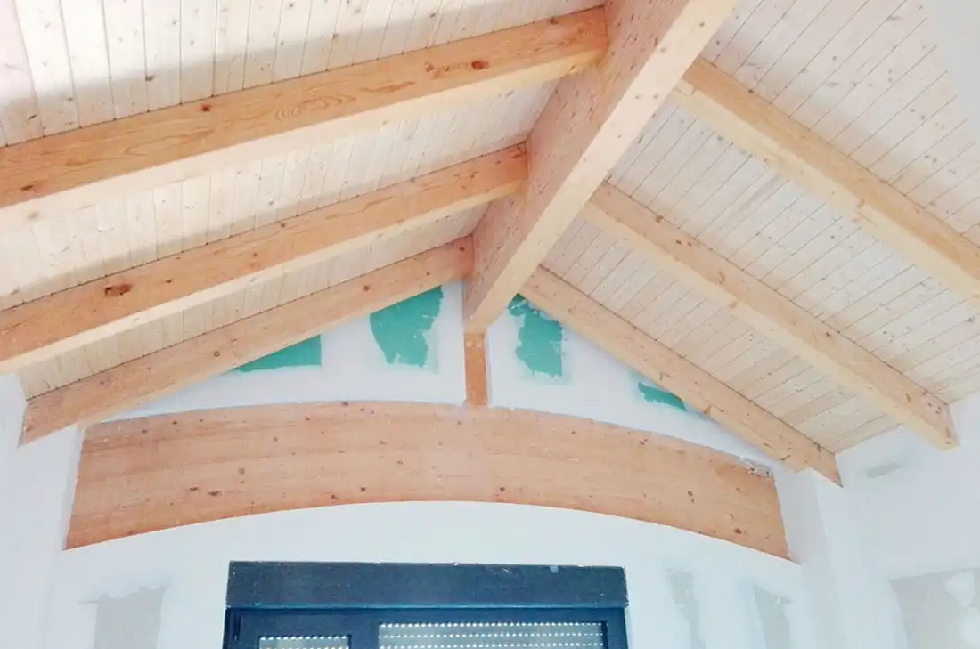Cubierta madera construcción casa Madrid