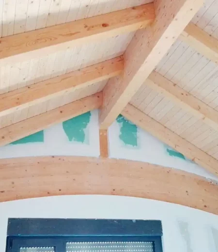 Cubierta madera construcción casa Madrid