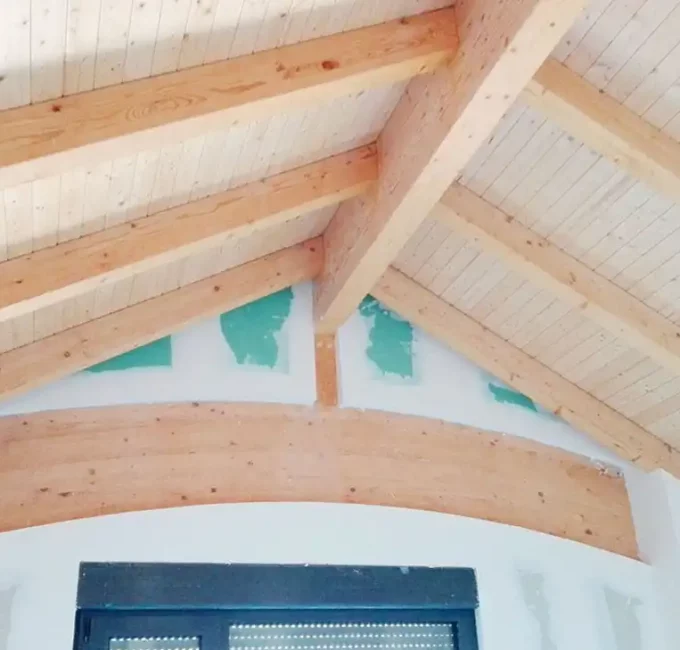 Cubierta madera construcción casa Madrid