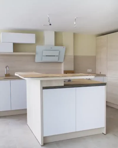 Detalle cocina construcción vivienda Valladolid