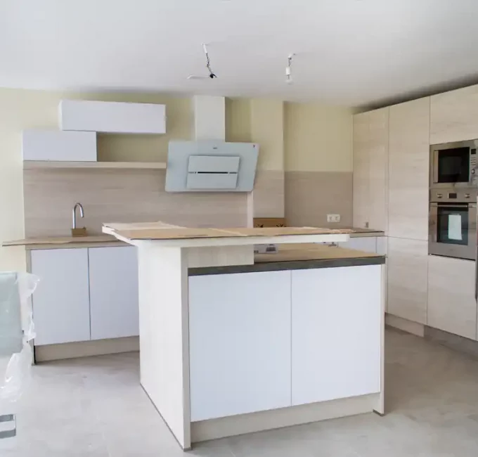 Detalle cocina construcción vivienda Valladolid